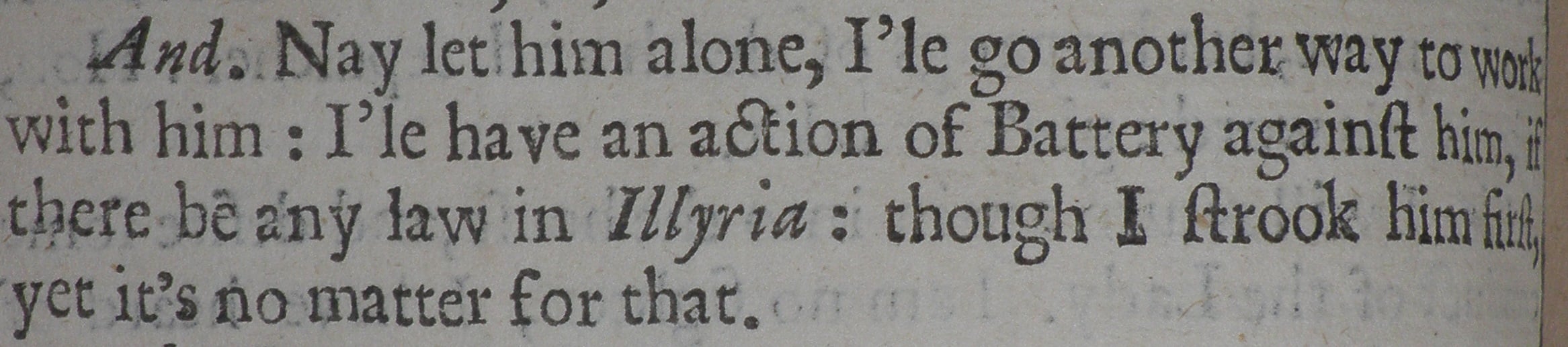 Detail of text from third folio showing typographical changes.