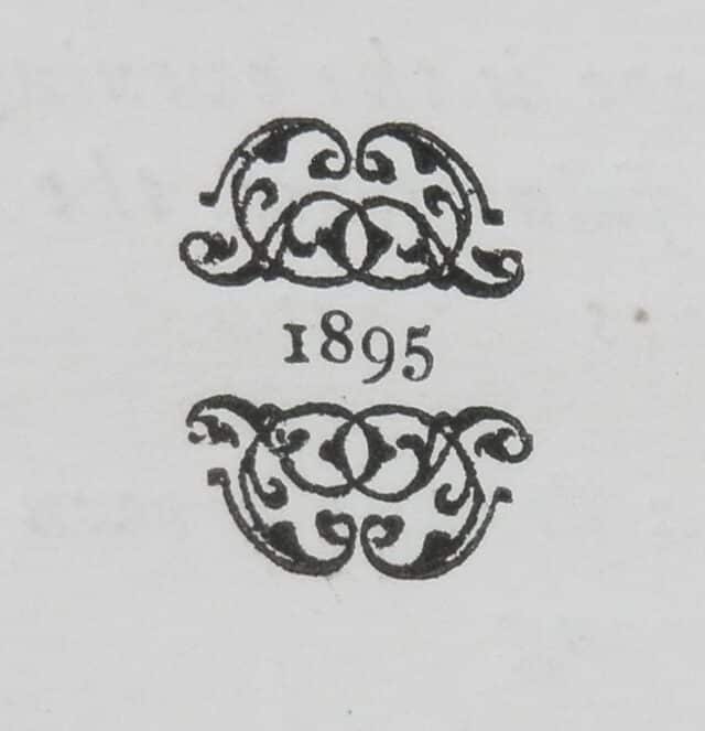 Printer's ornament with date '1895'.