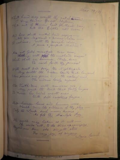 Image of manuscript of Carroll's accepted submission for the book.