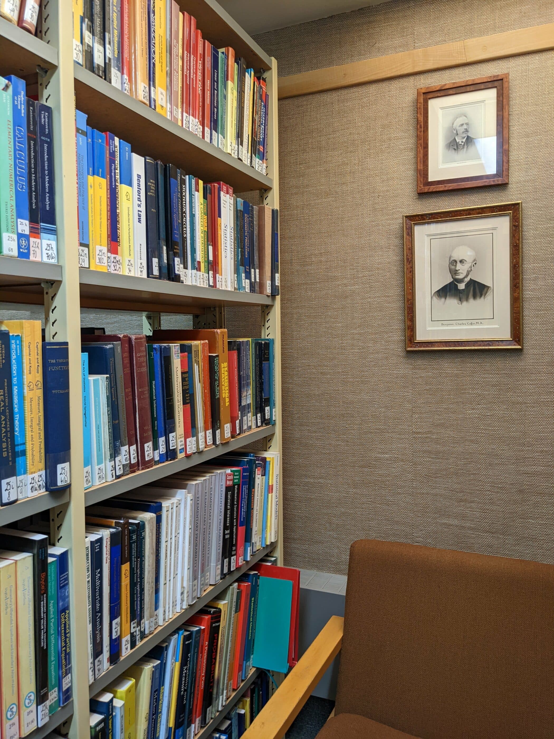 Shelves in the library