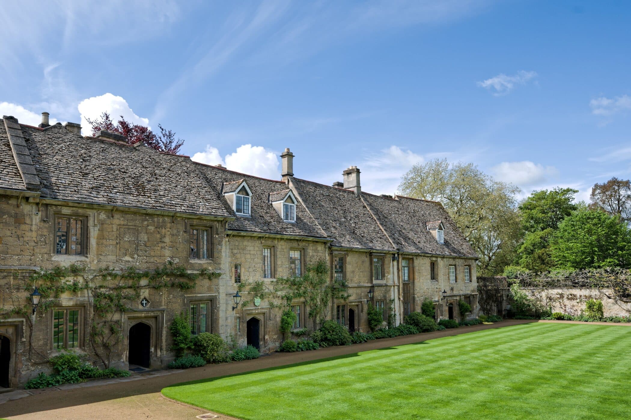 Cottages and lawn