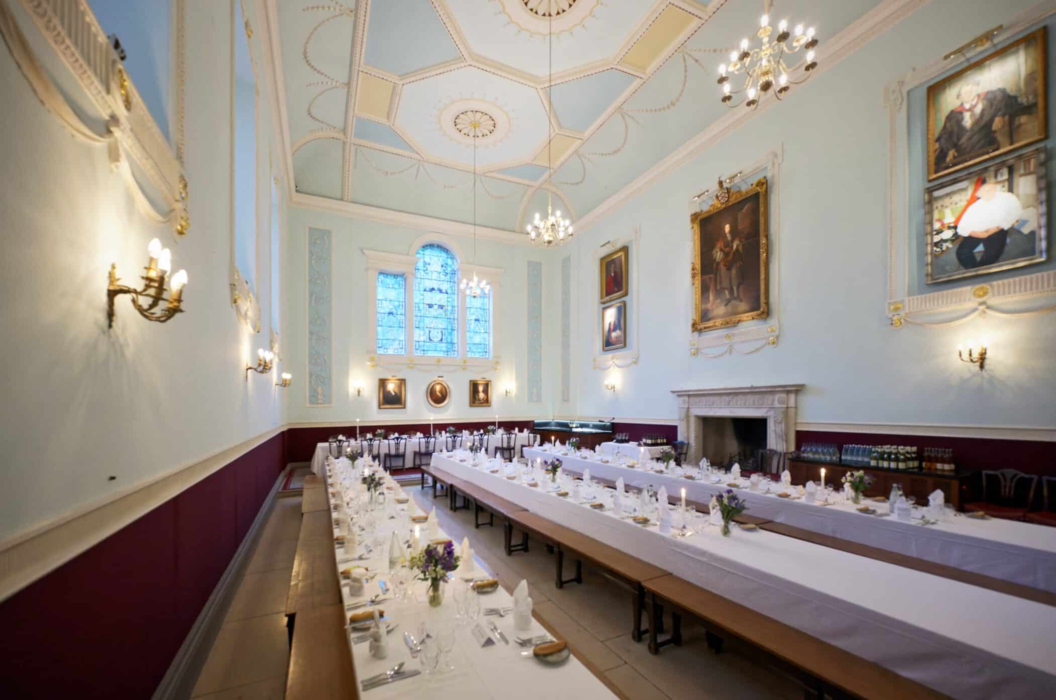 Dining Hall set out for formal dinner