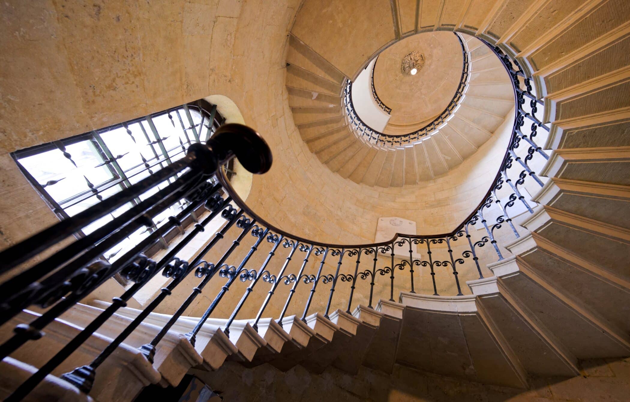 Stone spiral staircase