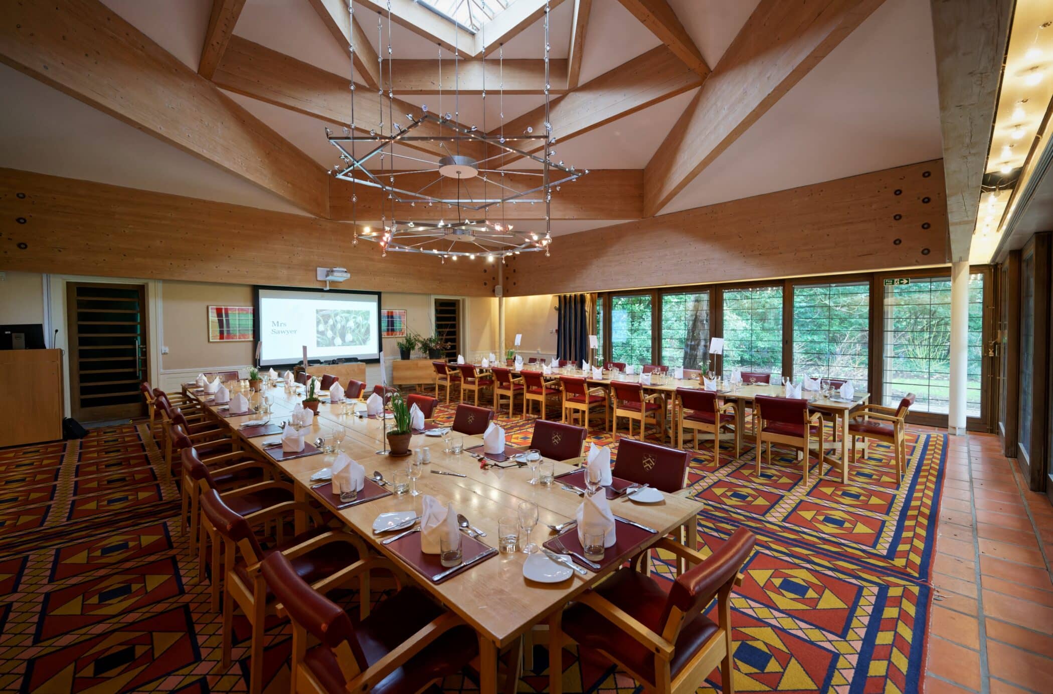 Linbury Room set up for lunch