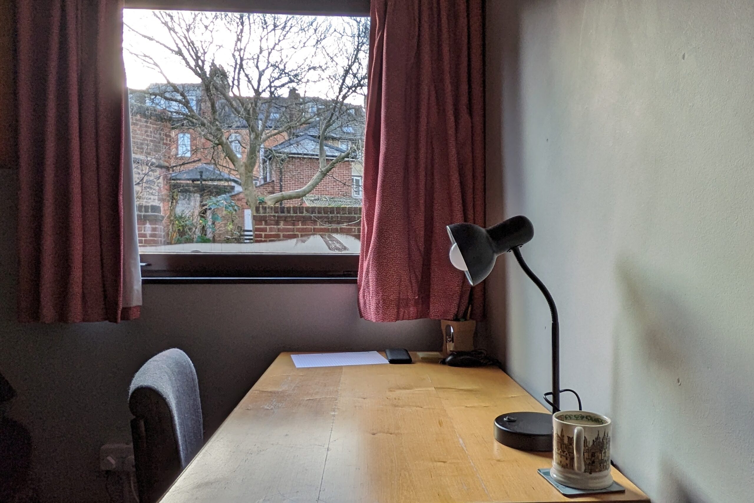 Desk and window in Mitchell Building