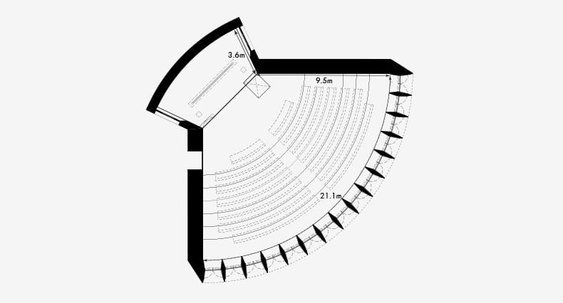 Sultan Nazrin Shah Centre auditorium floorplan