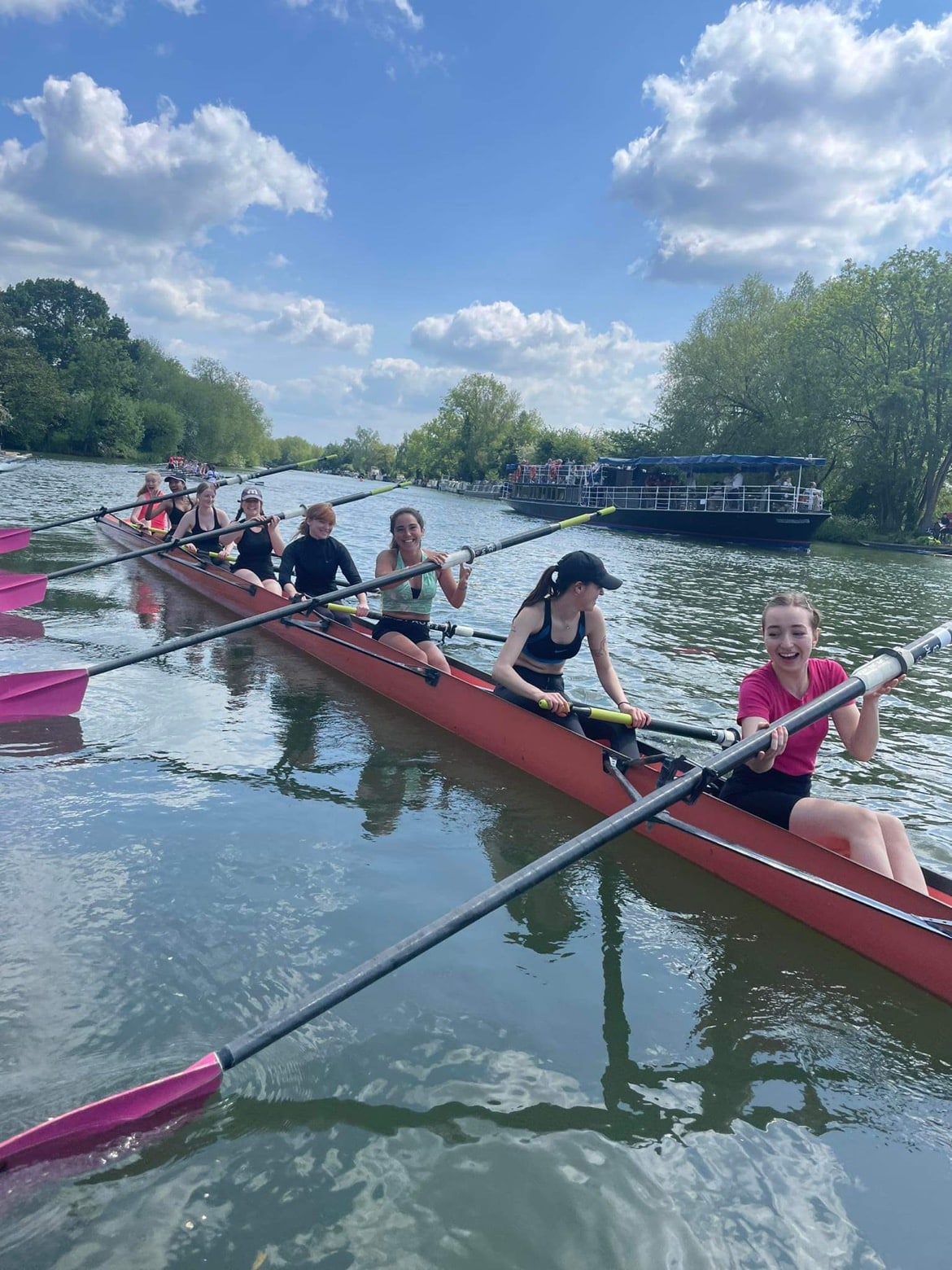 Eights boat on the water