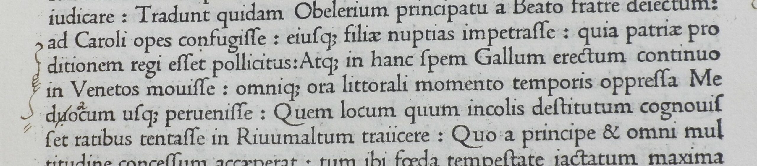 Detail of printed text showing handwritten corrections.