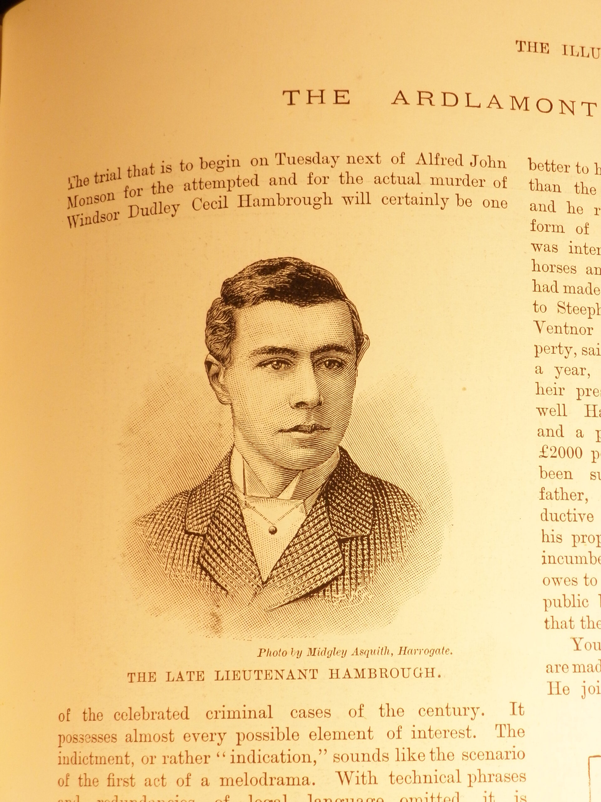 Engraved portrait of Cecil Hambrough.