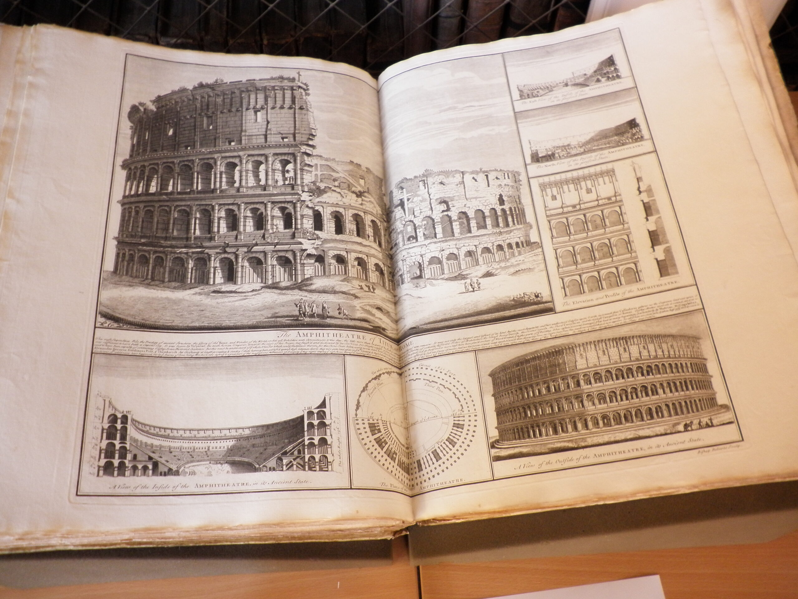 Prints of several views of the Colosseum.