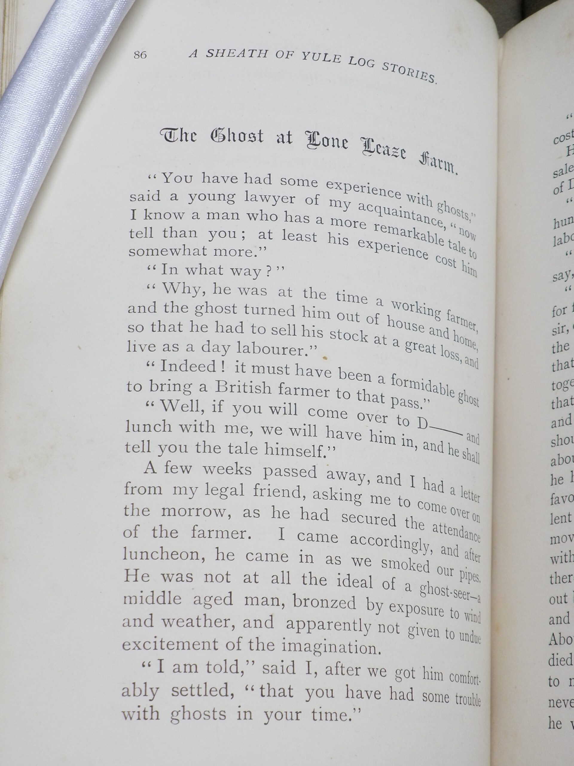 First page of 'the ghost at Lone Leaze Farm'.