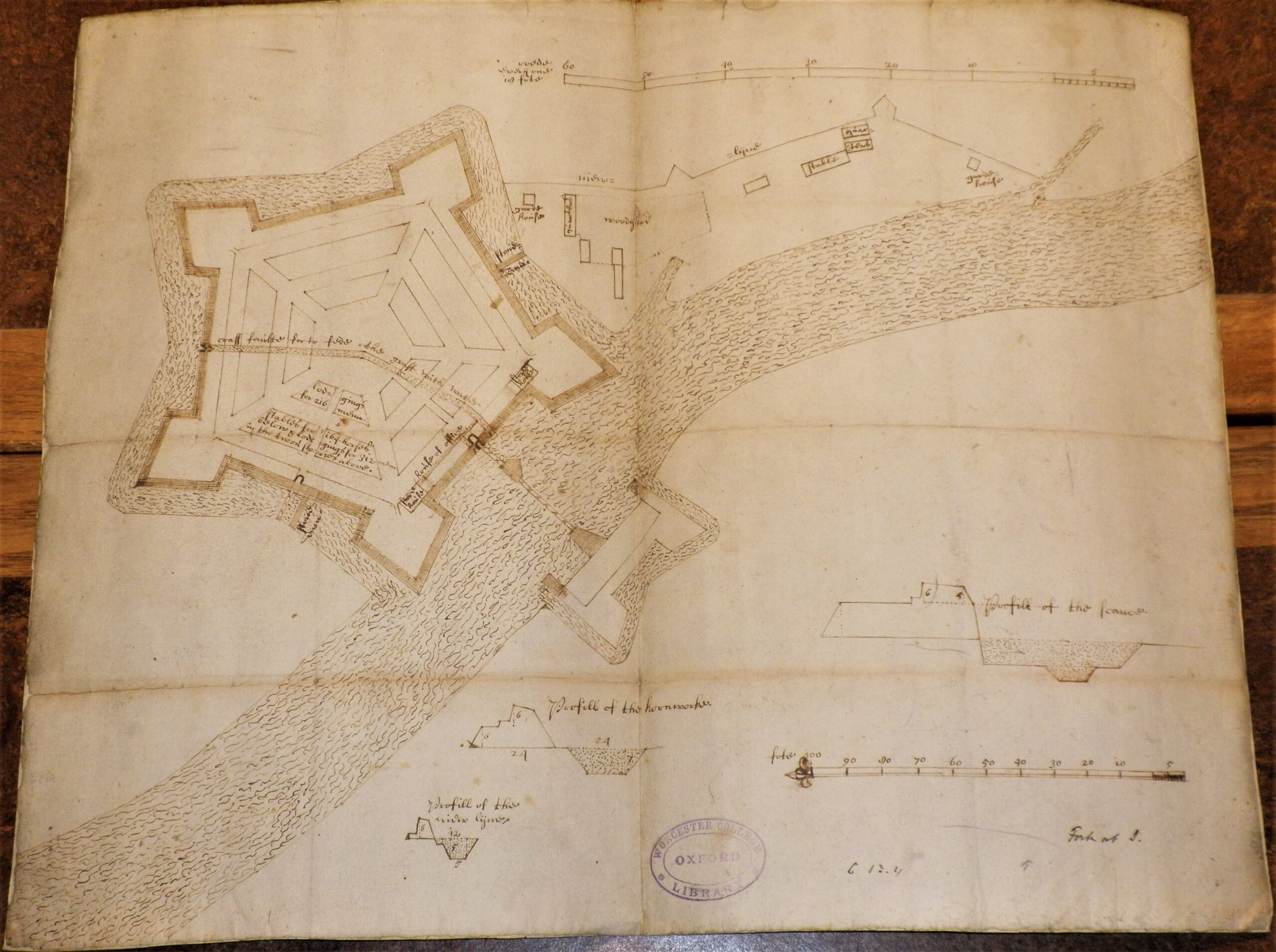 MS.155 (5) - hand drawn plan of the Fort at Inverness, undated