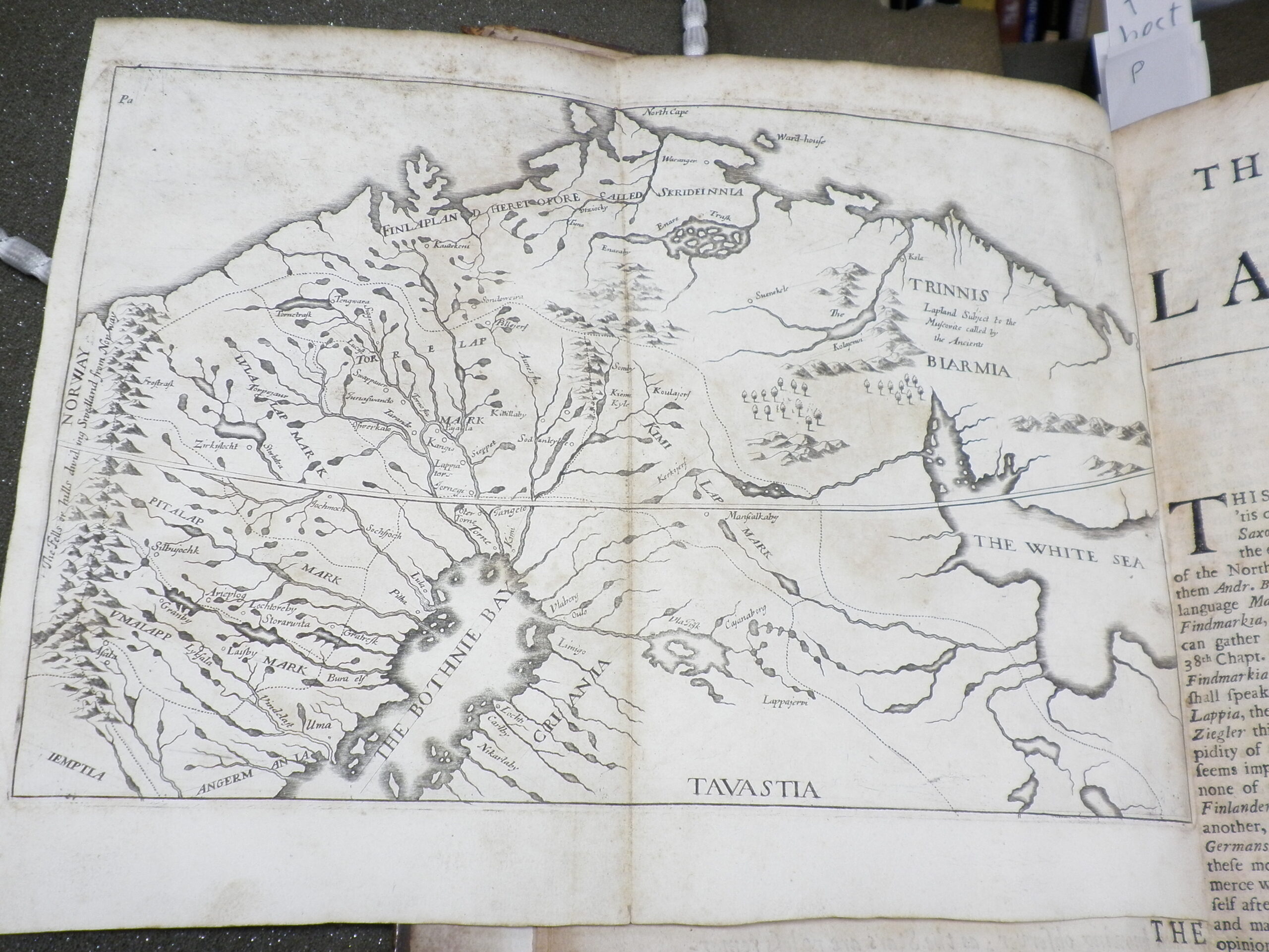 Fold-out map of Lapland from book.