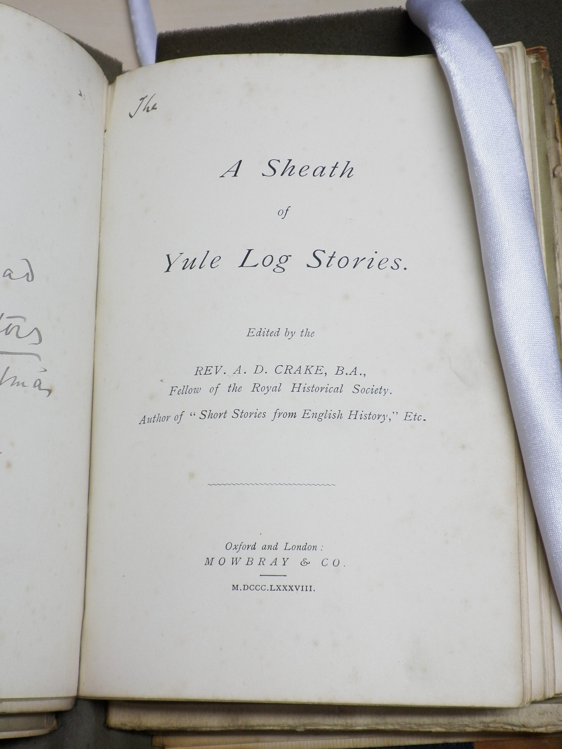 Title page of A Sheath of Yule Log Stories.