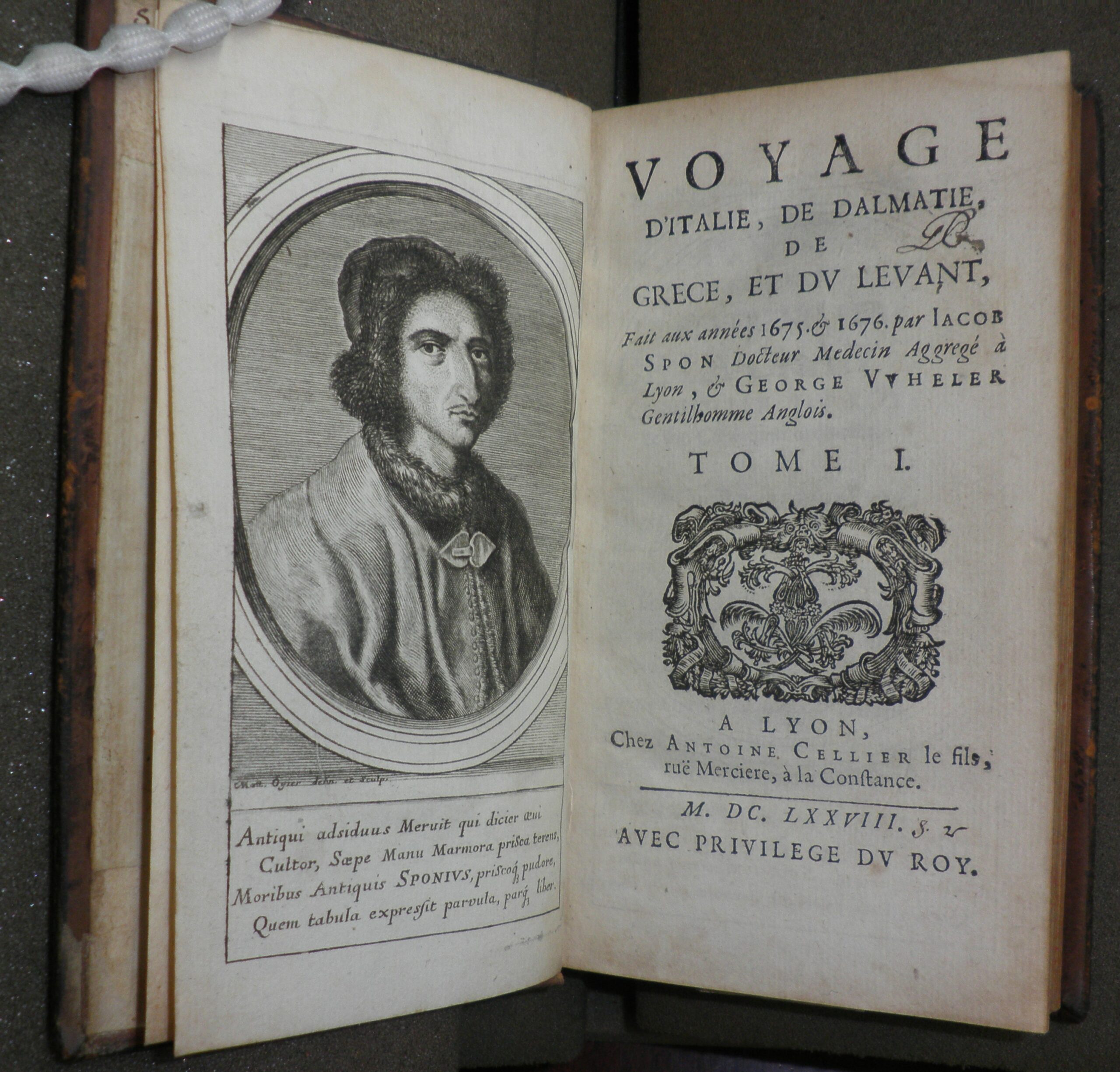 Title page of Spon's 'Voyage d'Italie, de Dalmatie, de Grece, et du Levant'.