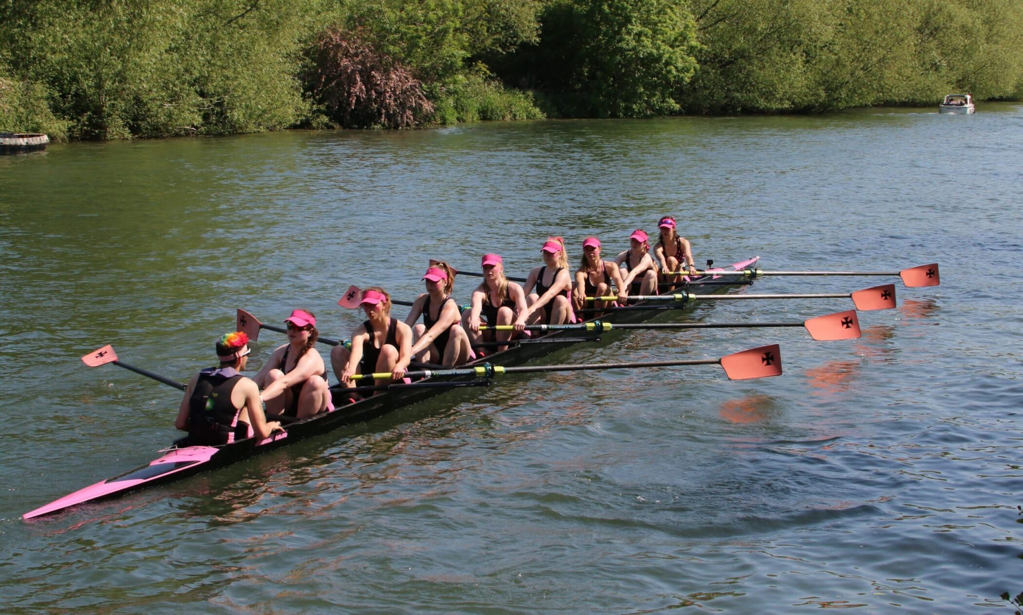 Eights boat on the river