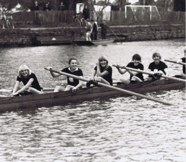 Women's boat crew in the 1970s