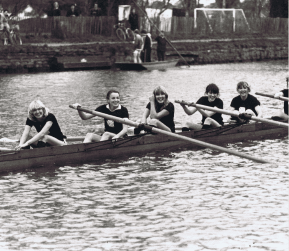 Women's boat crew in the 1970s
