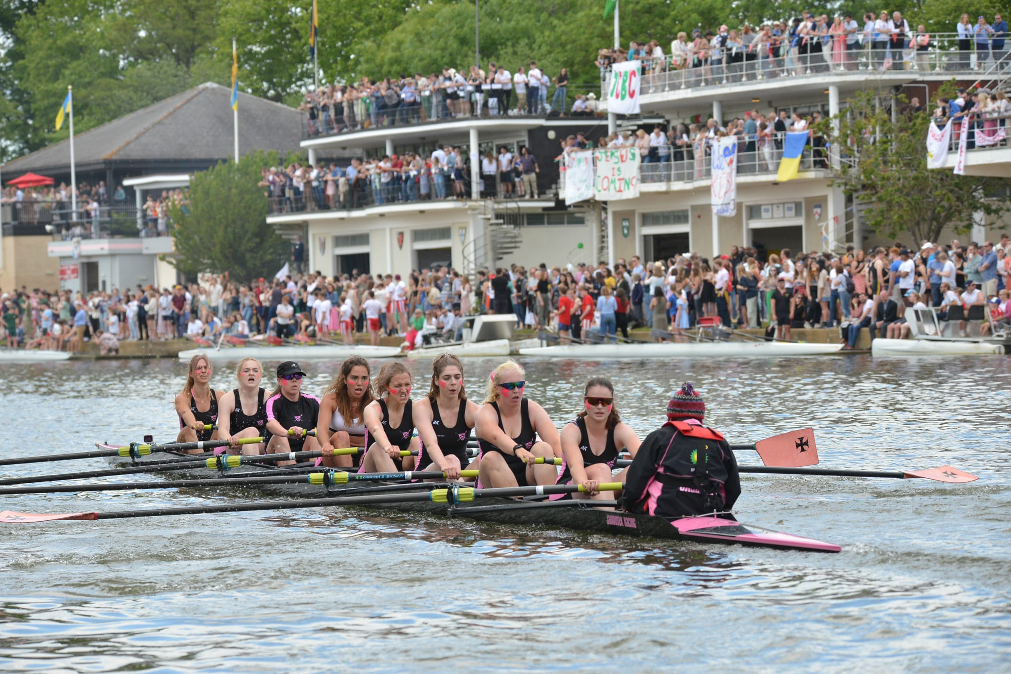 Eights boat on the river