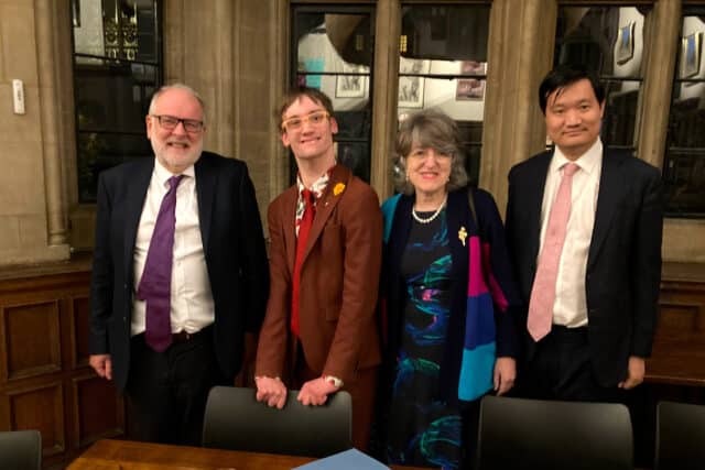 Debate speakers Lord Falconer, James Forsdyke, Lady Finlay and Yuan Yi Zhu