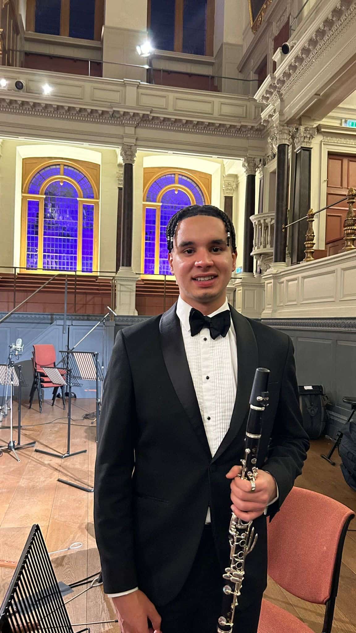 Dominic de Vivenot with his clarinet