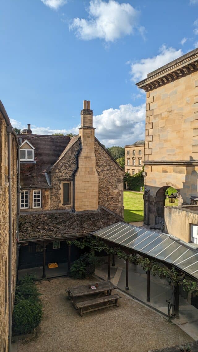 Elevated view of stone Pump Quad