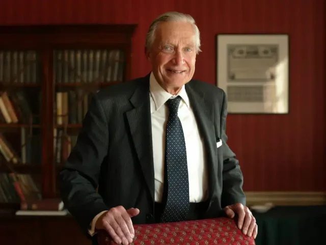 Martin Jacomb in his office