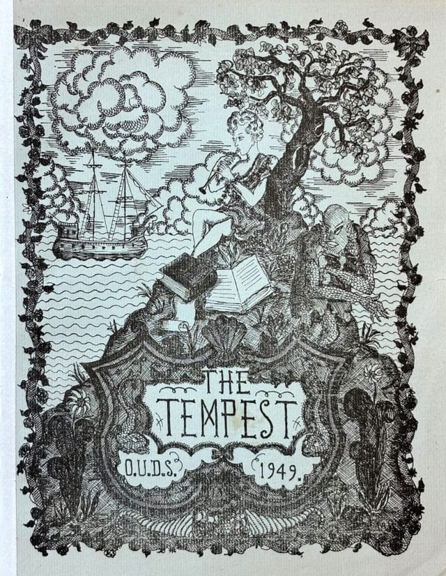 Programme for The Tempest with illustration of island and ship