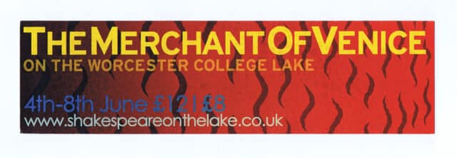 Orange bookmark for The Merchant of Venice