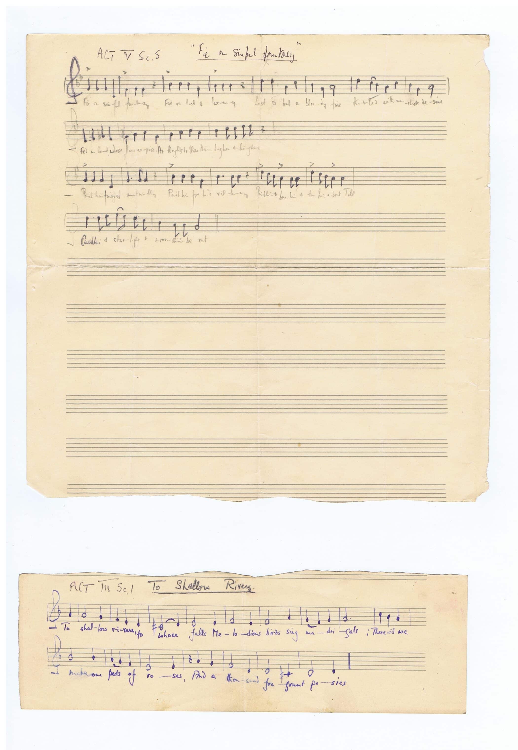 Manuscript of handwritten sheet music