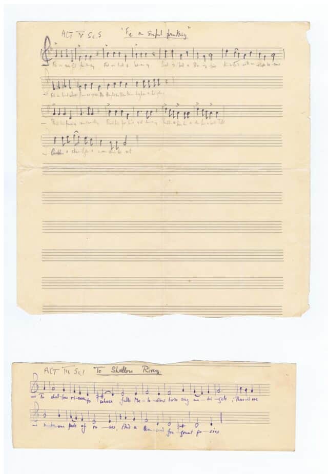 Manuscript of handwritten sheet music