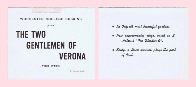 Advertising slips for The Two Gentlemen of Verona