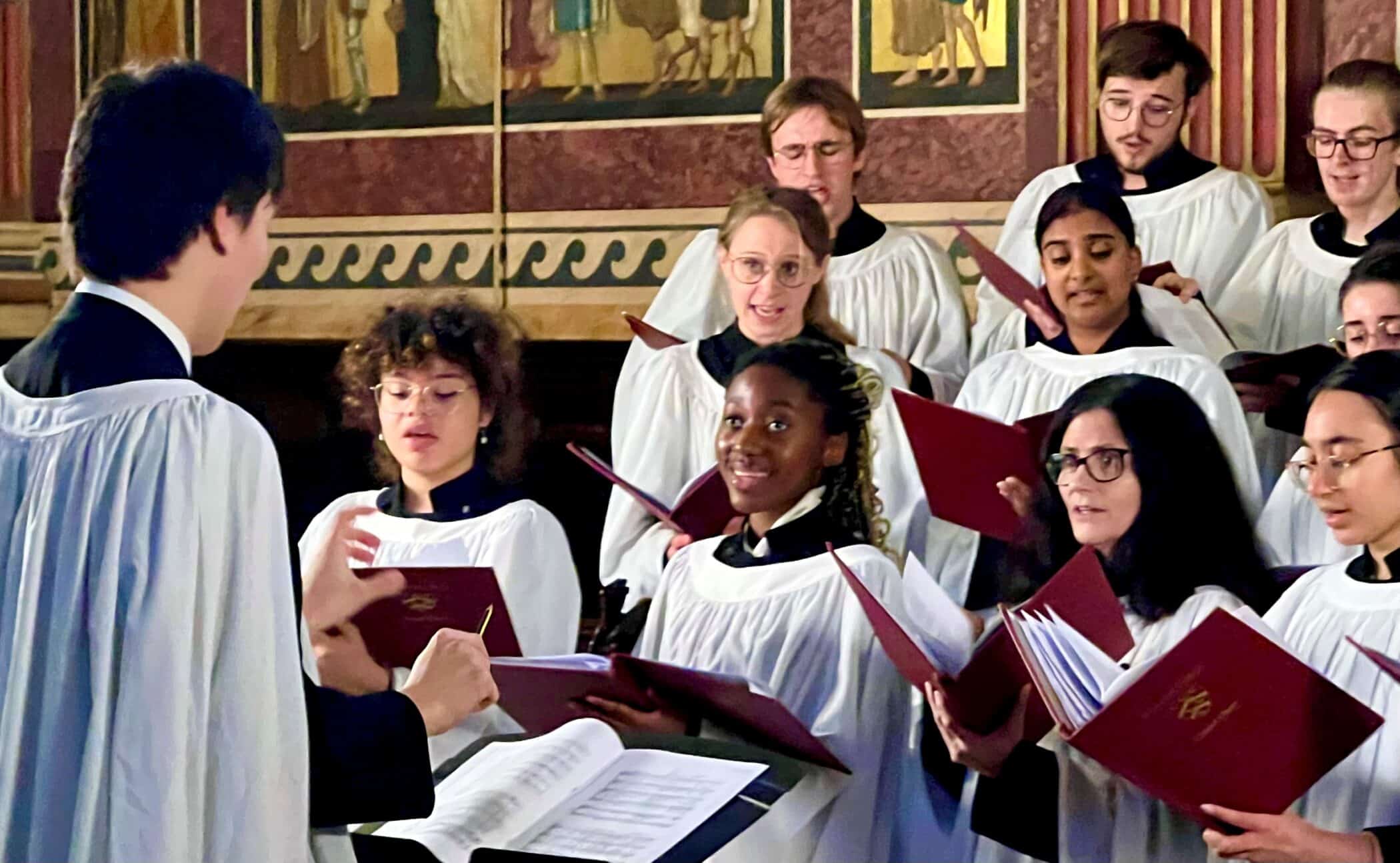 College Choir singing in Chapel