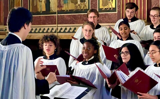 College Choir singing in Chapel