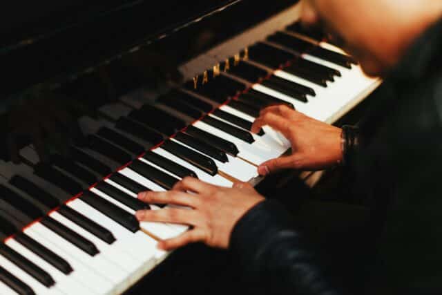 Playing the piano