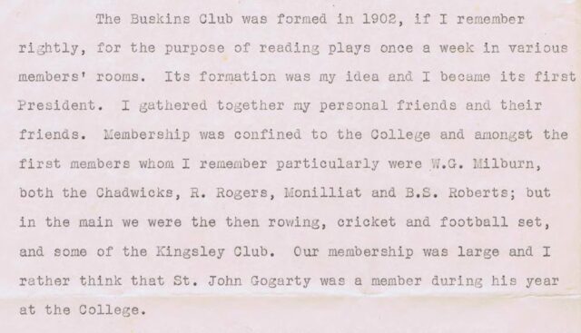 Typed letter from Roland Braddell
