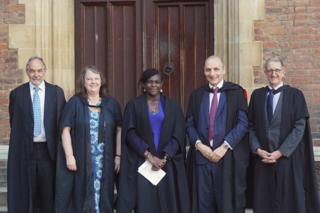 Professor Bill Sutherland, Professor Katharine Dell, Dame Maggie Aderin-Pocock, Sir John Benger and David Isaac