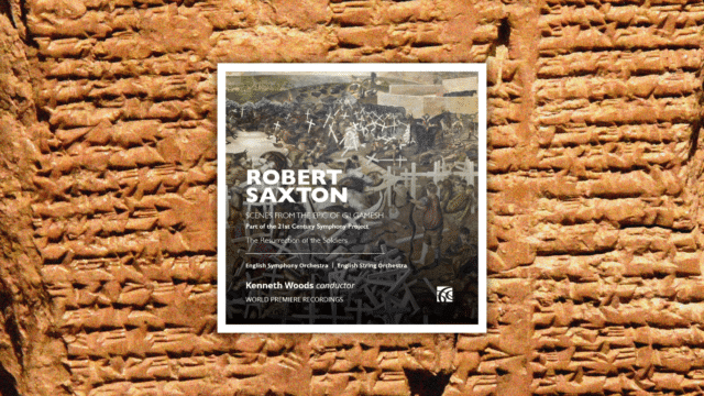 CD cover superimposed on Babylonian tablet