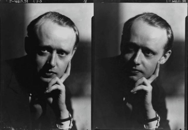 Two black and white headshots of William Gerhardie