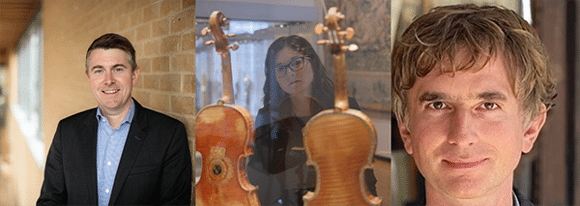 Headshots of Andrew Stephen, Emanuela Vai and Emmanuel Breuillard