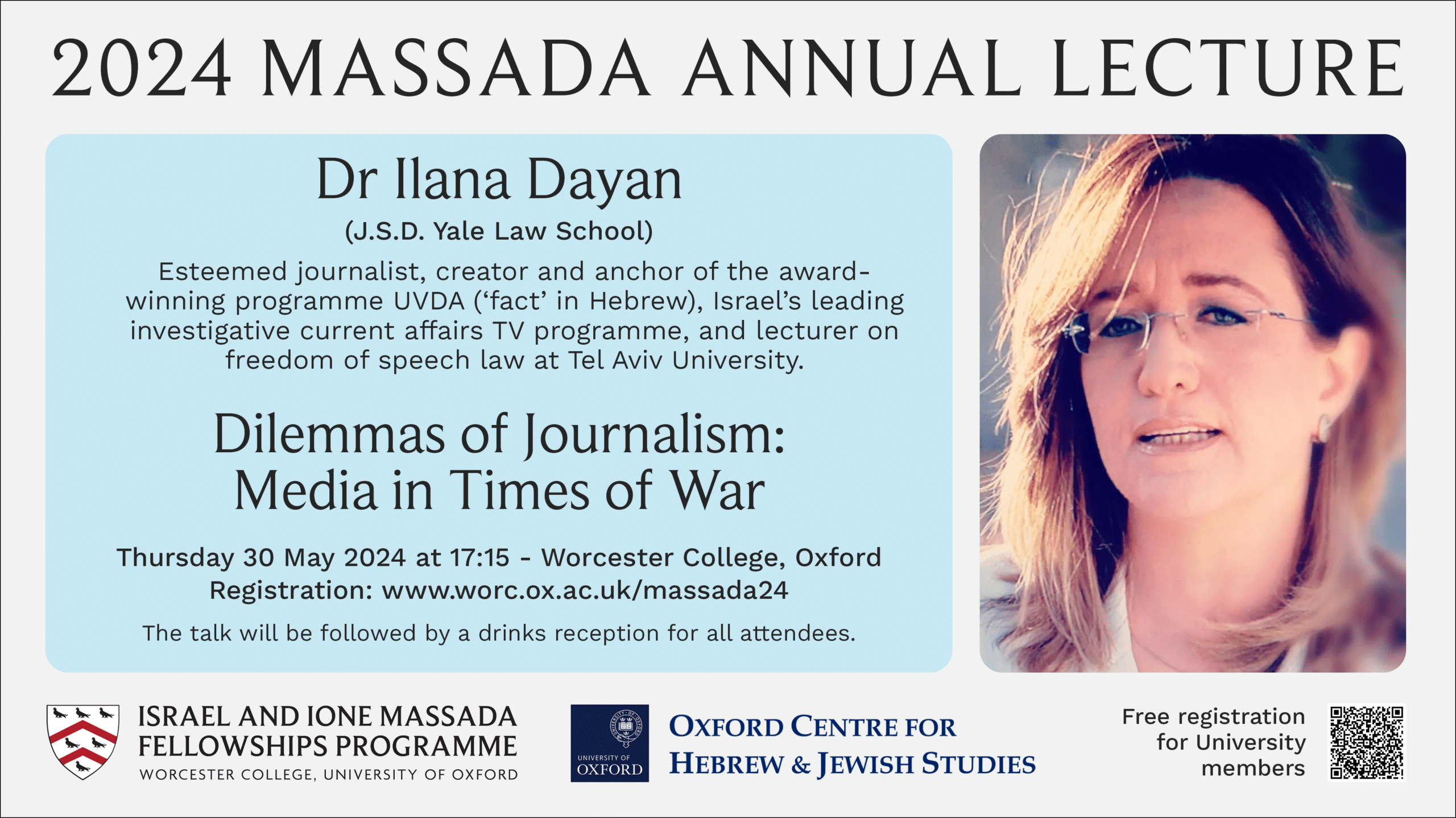 Massada Annual Lecture: Ilana Dayan