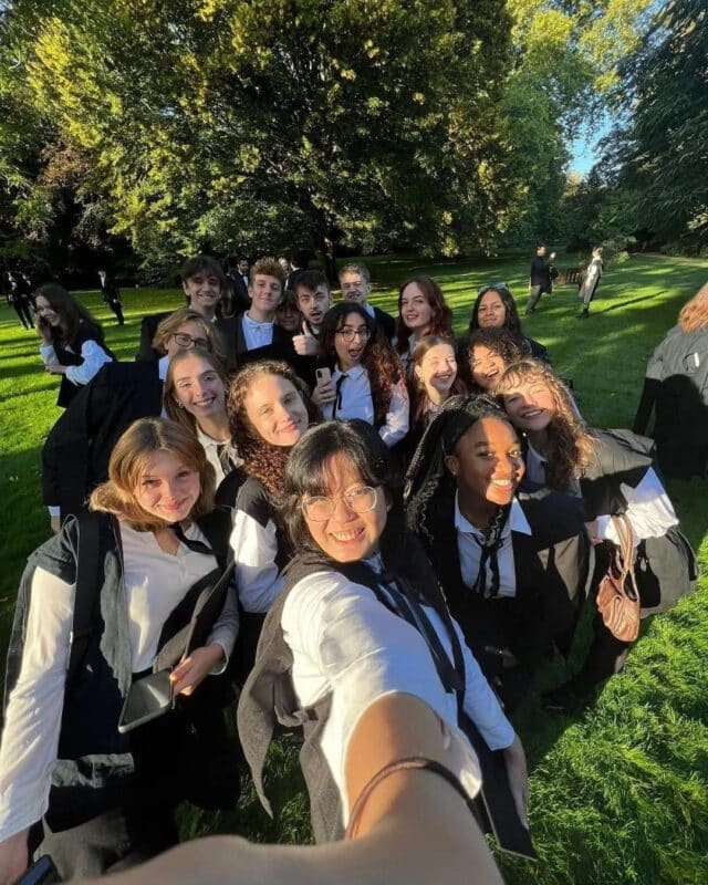 Selfie of students at matriculation